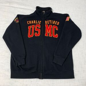 United States Marine Corps Sweater Mens Large Full Zip Charlie Retired